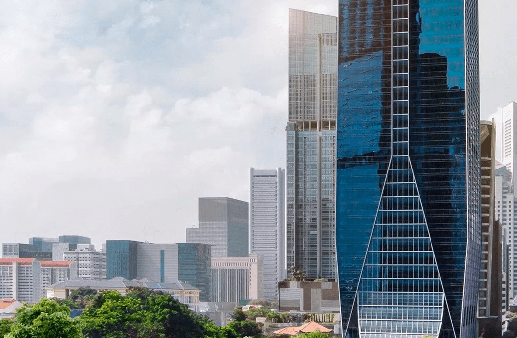 Skyscrapers in front of a cloudy sky